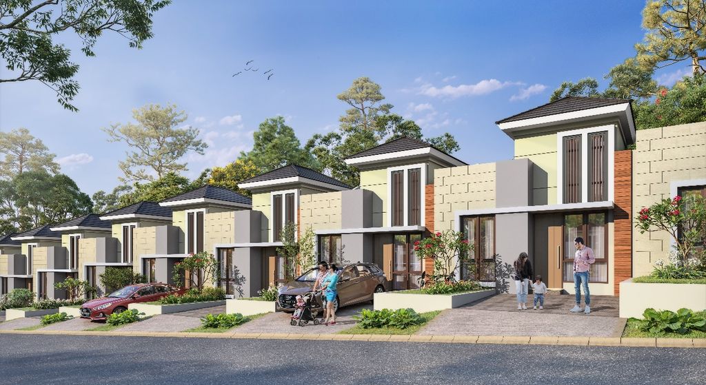 foto tampak rumah tipe HAMOA perumahan CITRA SENTUL RAYA