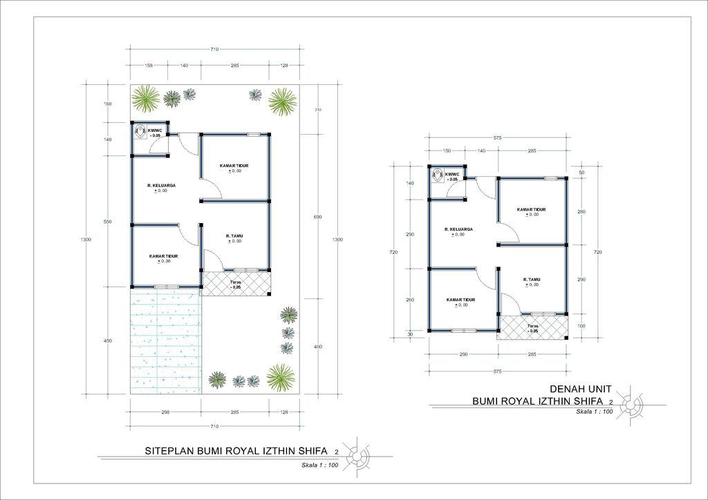 foto denah rumah tipe 36 (Subsidii) perumahan BUMI ROYAL IZTHIN SHIFA 2