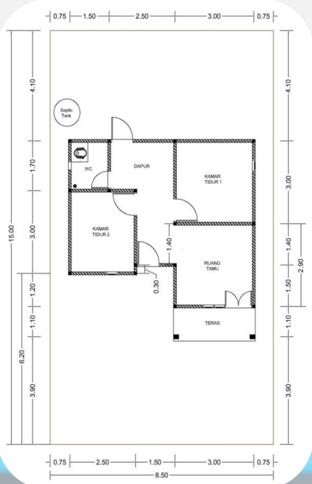 foto denah rumah tipe 36 perumahan ANUGRAH REGENCY 6 TAHAP 2