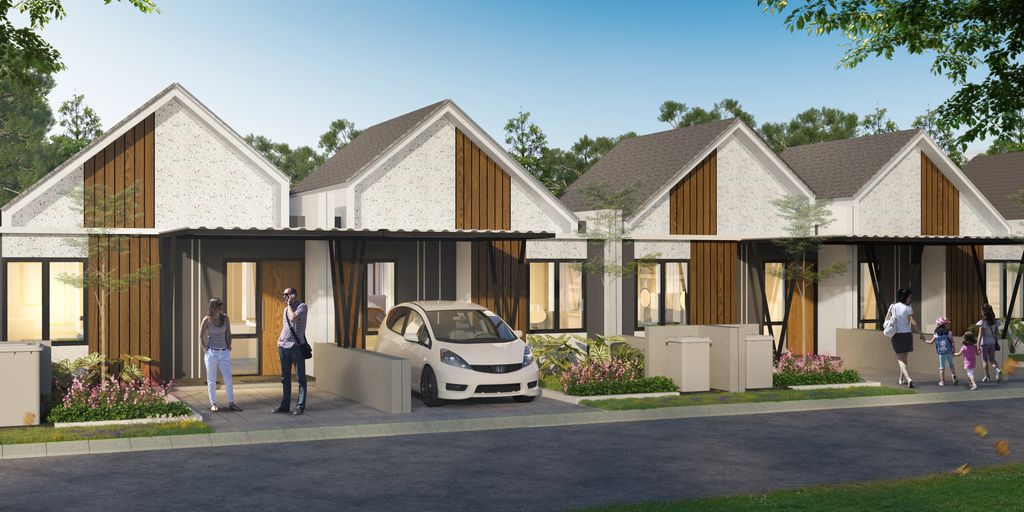 foto tampak rumah tipe Lisse 38 perumahan METLAND CIBITUNG - CLUSTER LISSE