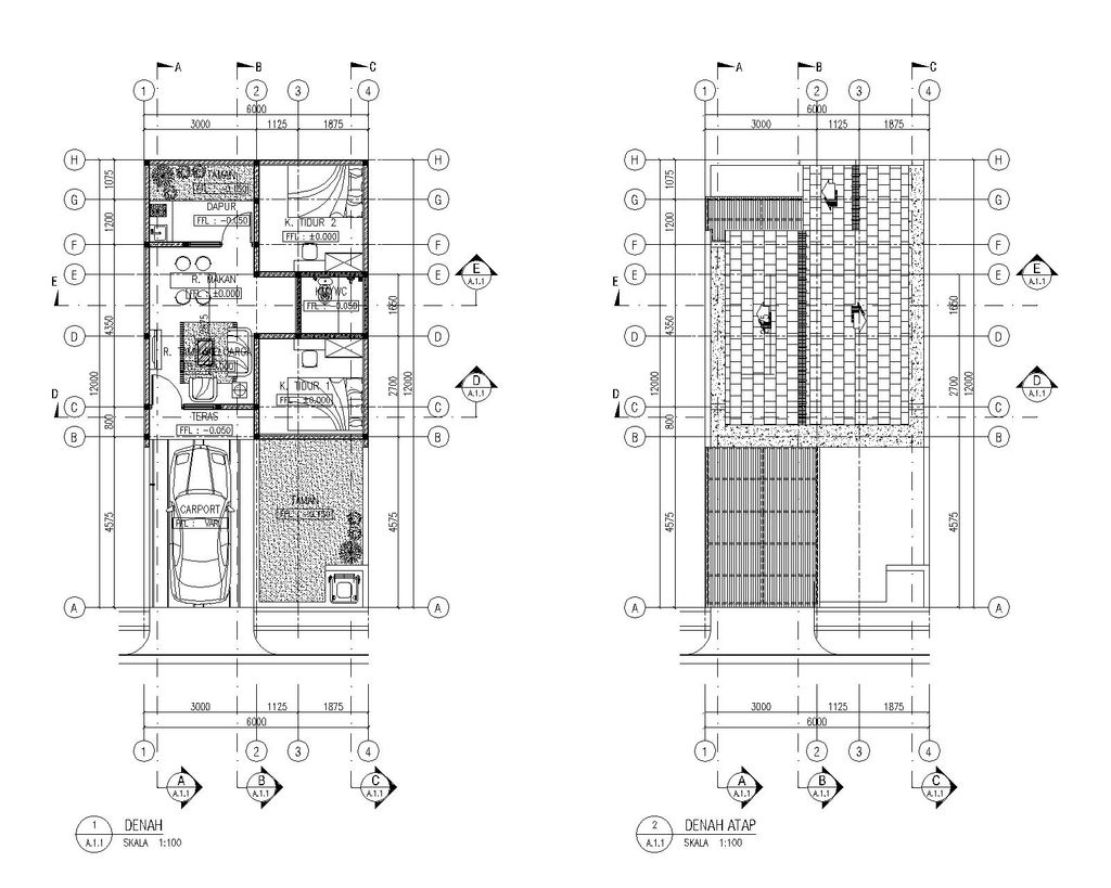 foto denah rumah tipe Lisse 38 perumahan METLAND CIBITUNG - CLUSTER LISSE