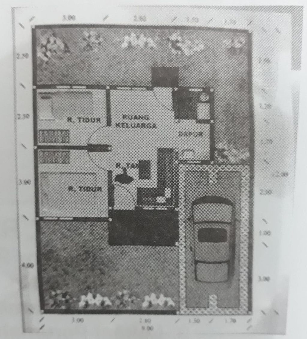 foto denah rumah tipe RSH 36 perumahan SRP II RESIDENCE