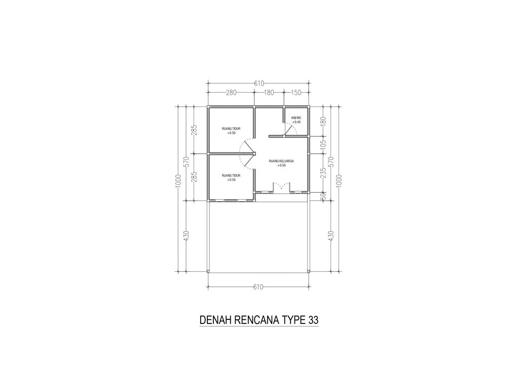 foto denah rumah tipe sunsidi perumahan PERUMAHAN GEDONG BECIK TANGGUWISIA RESIDENCE
