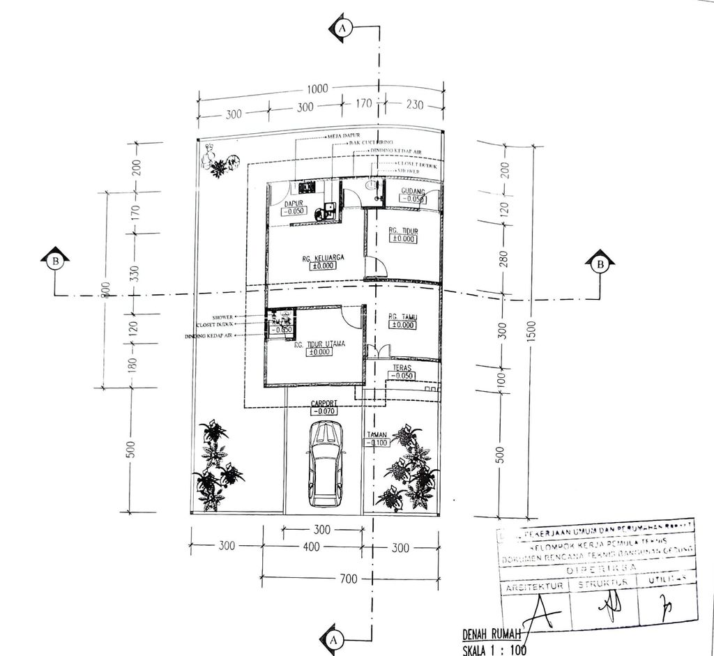 foto denah rumah tipe 56/84 perumahan Ketakong Indah Residence