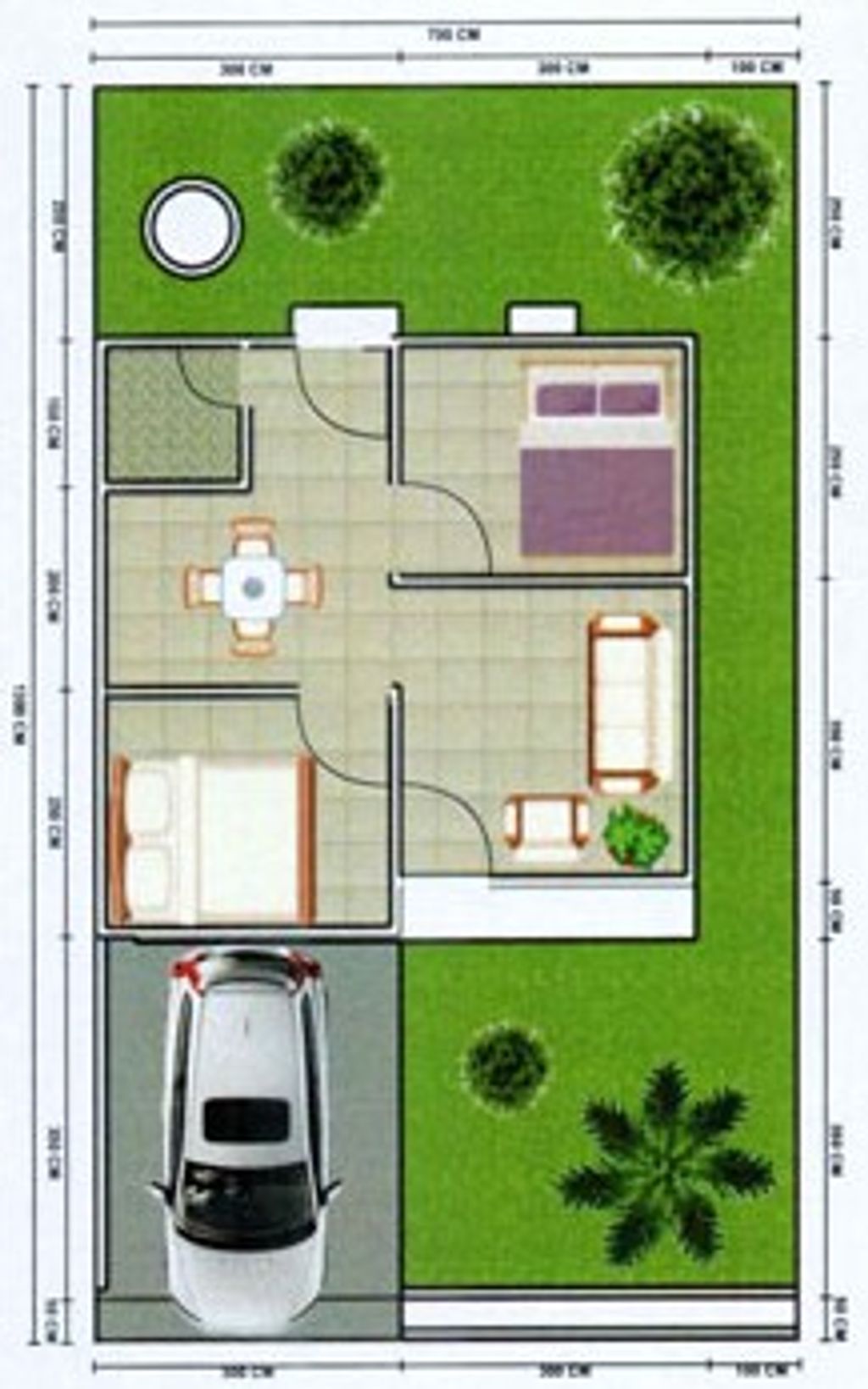 foto denah rumah tipe 36/84 perumahan KIRANA RESIDENCE 3