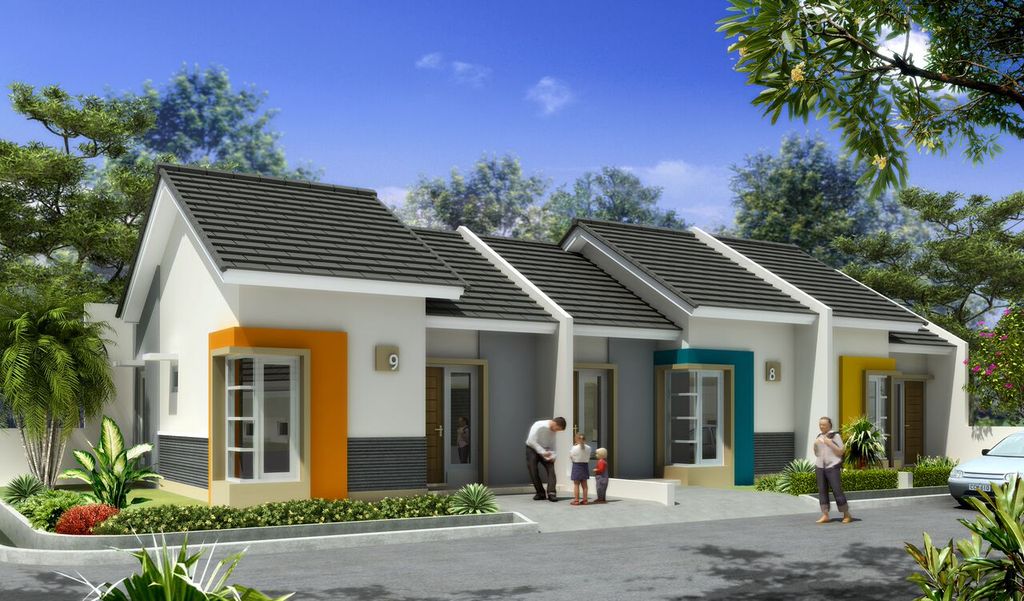 foto tampak rumah tipe Topaz perumahan GREEN PARK