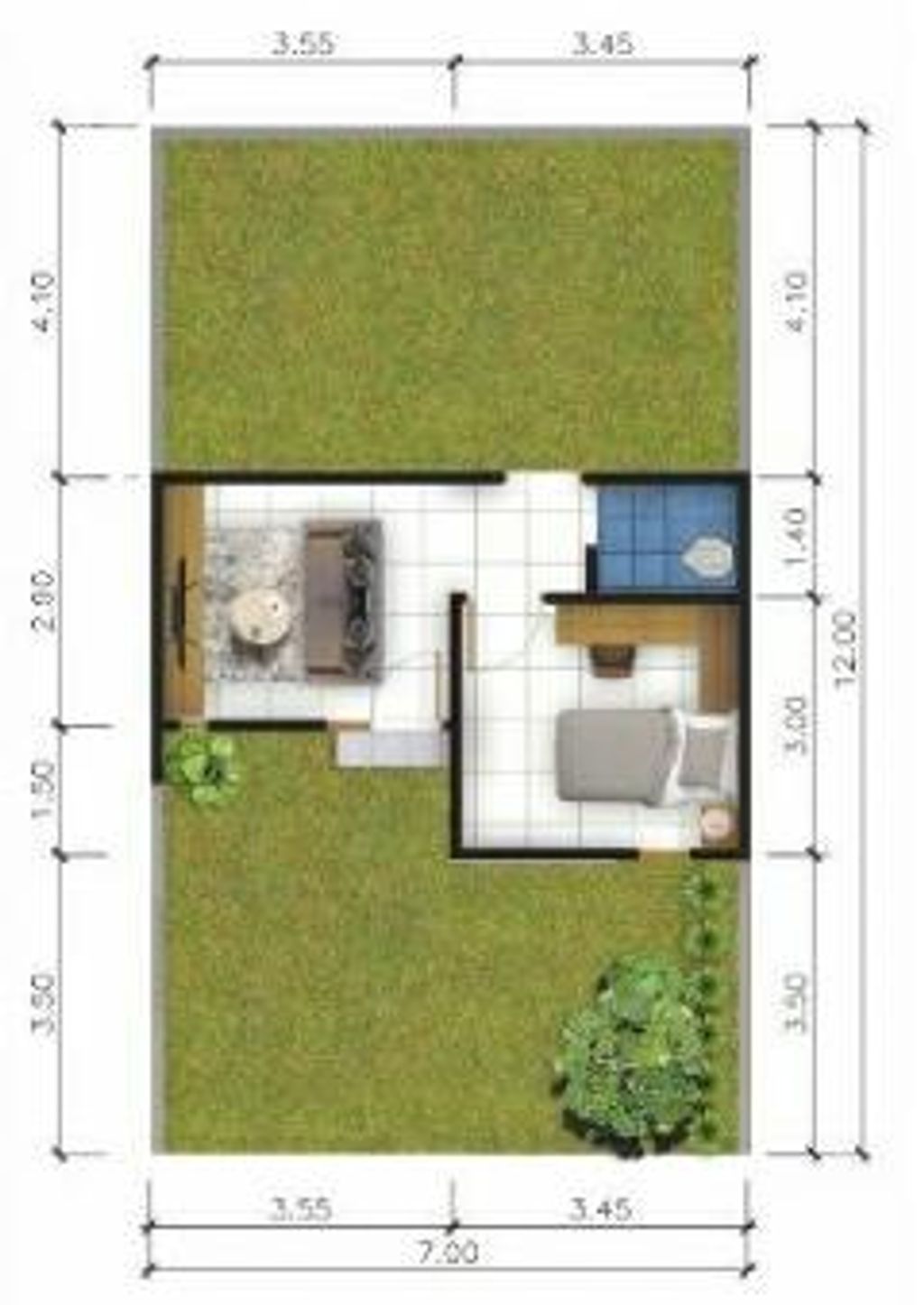 foto denah rumah tipe 25/84 NEW perumahan GARDENIA RAYA 2