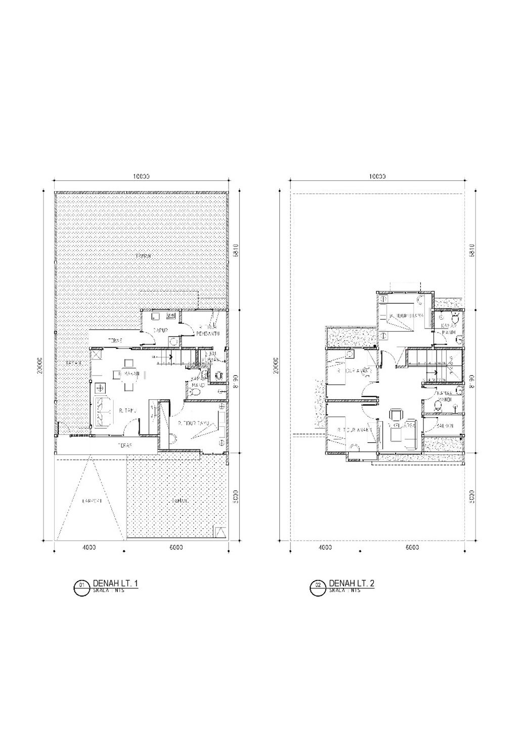 foto denah rumah tipe Caspia perumahan Grand Estate Marina City (1)