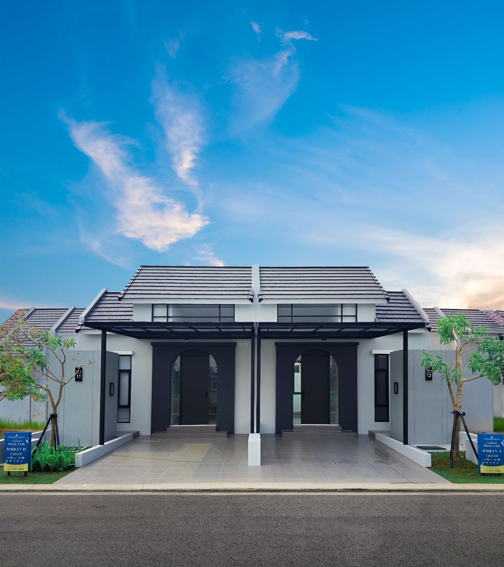 foto tampak rumah tipe BARLEY A perumahan CITRAHARMONI - CLUSTER CAMBRIDGE 2