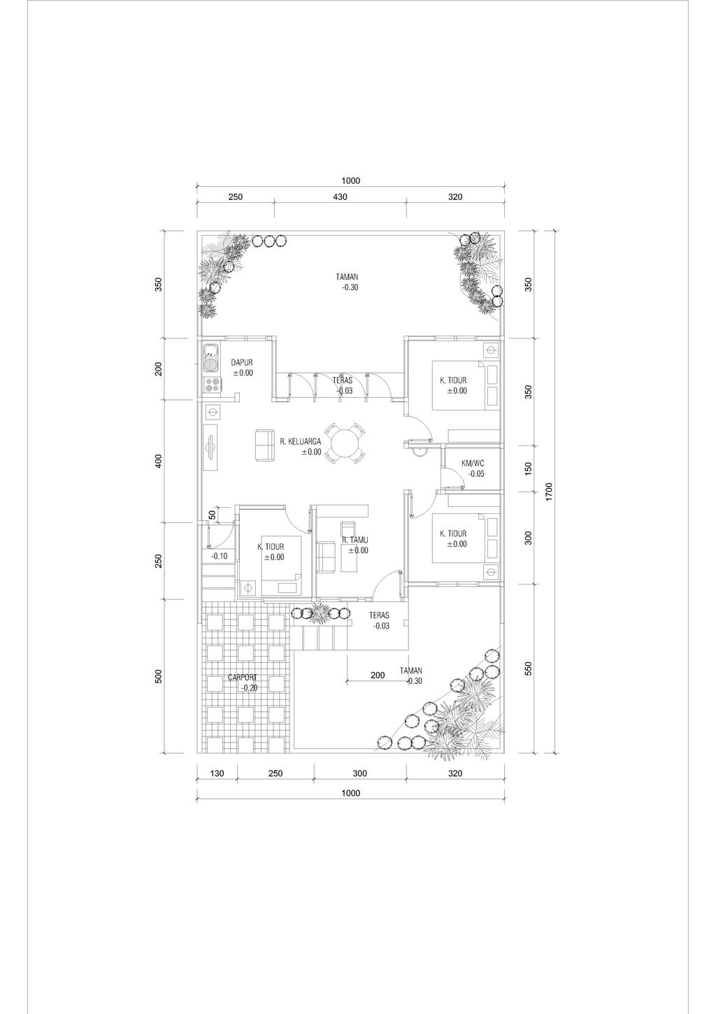 foto denah rumah tipe 75/170 perumahan Perumahan Jombang Citra Raya