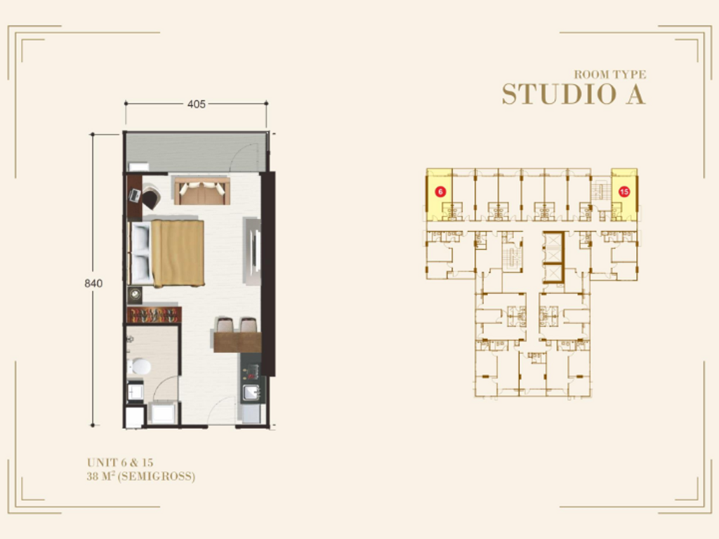 foto denah rumah tipe Studio A perumahan TAMANSARI TERA RESIDENCE