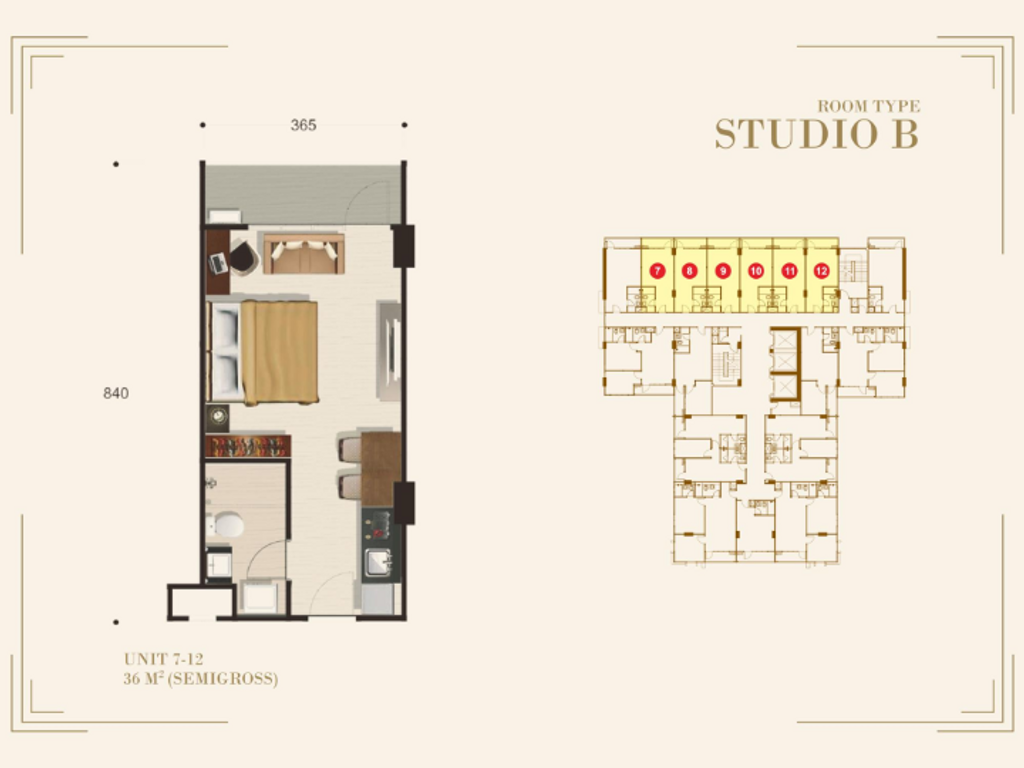 foto denah rumah tipe Studio B perumahan TAMANSARI TERA RESIDENCE