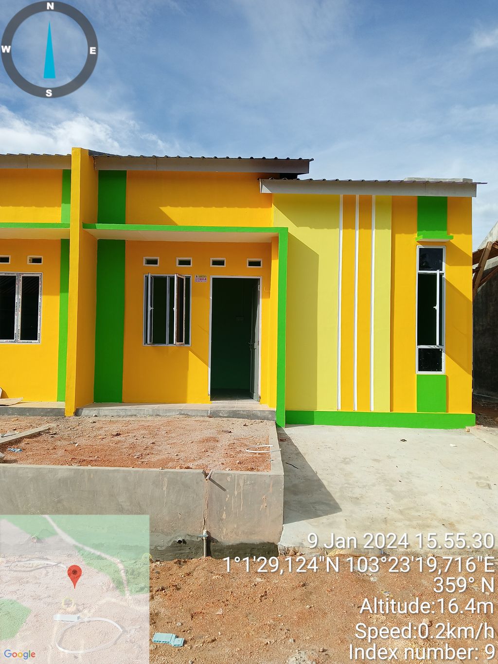 foto tampak rumah tipe subsidi perumahan BUKIT AGUNG INDAH 2