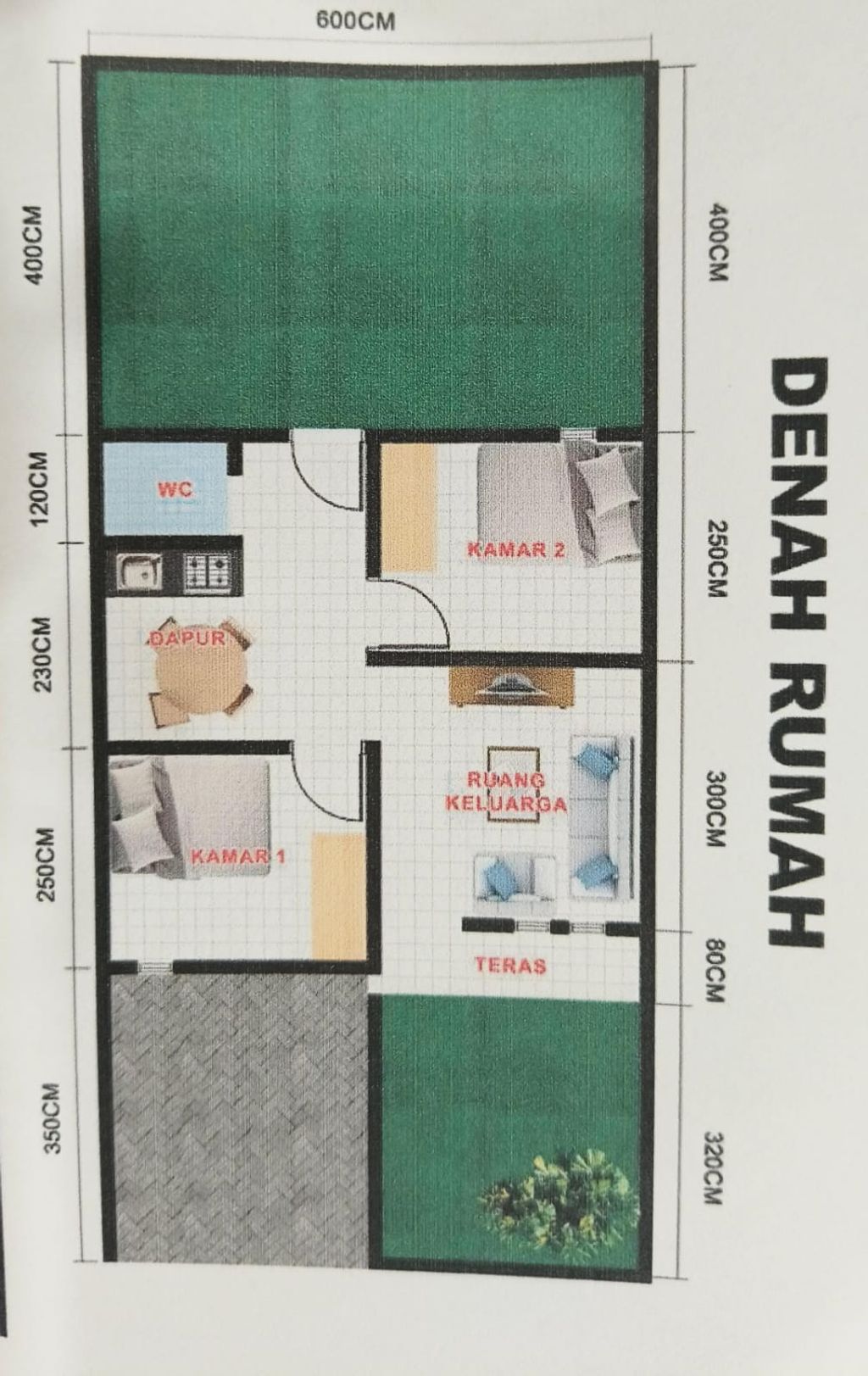 foto denah rumah tipe subsidi perumahan COASTAL INDAH RESIDENCE 2