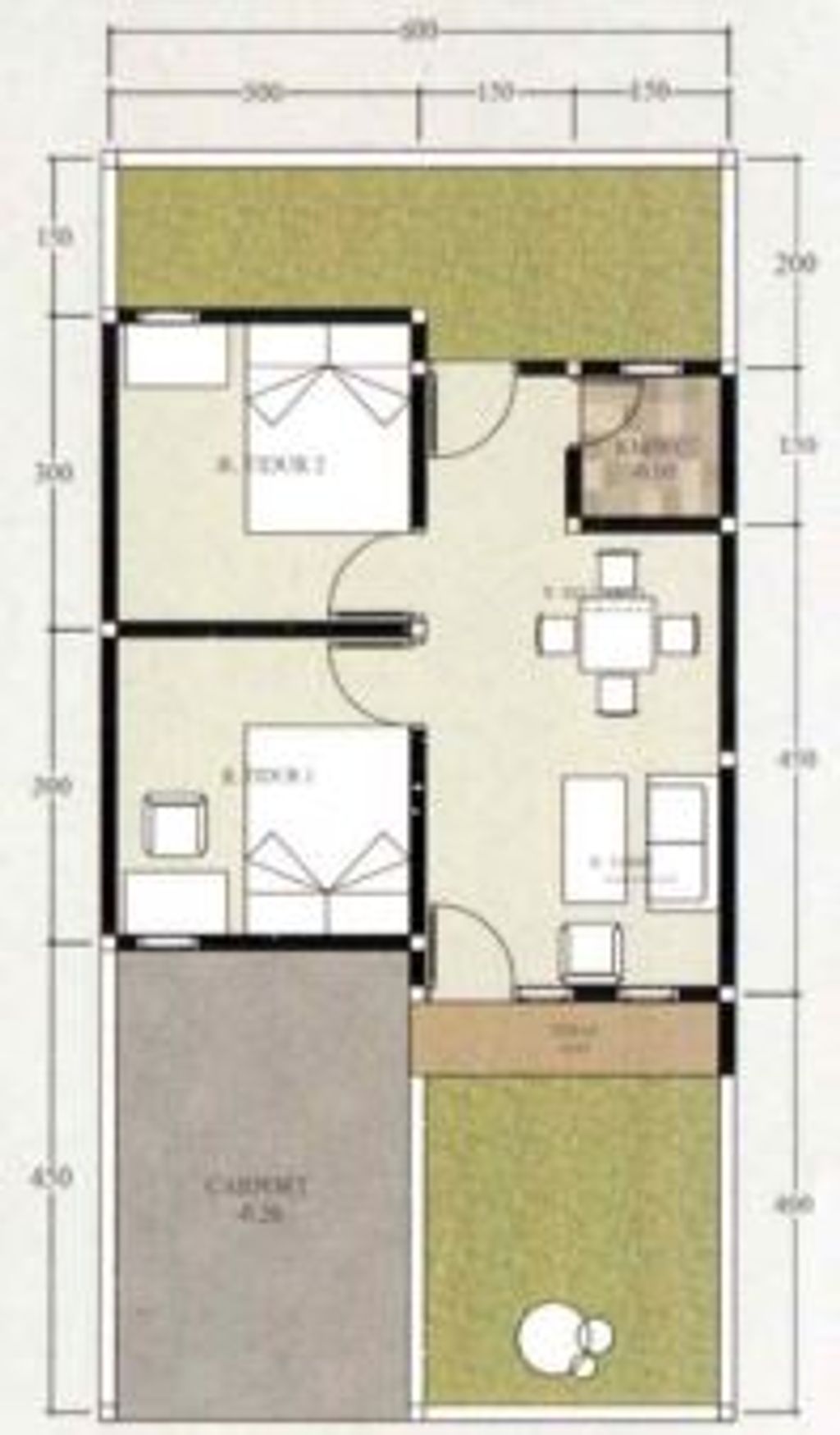 foto denah rumah tipe 36 perumahan PERUMAHAN GRAHA UTAMA PROTO 2