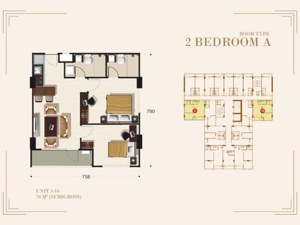 foto denah rumah tipe 2 Bedroom A perumahan TAMANSARI TERA RESIDENCE