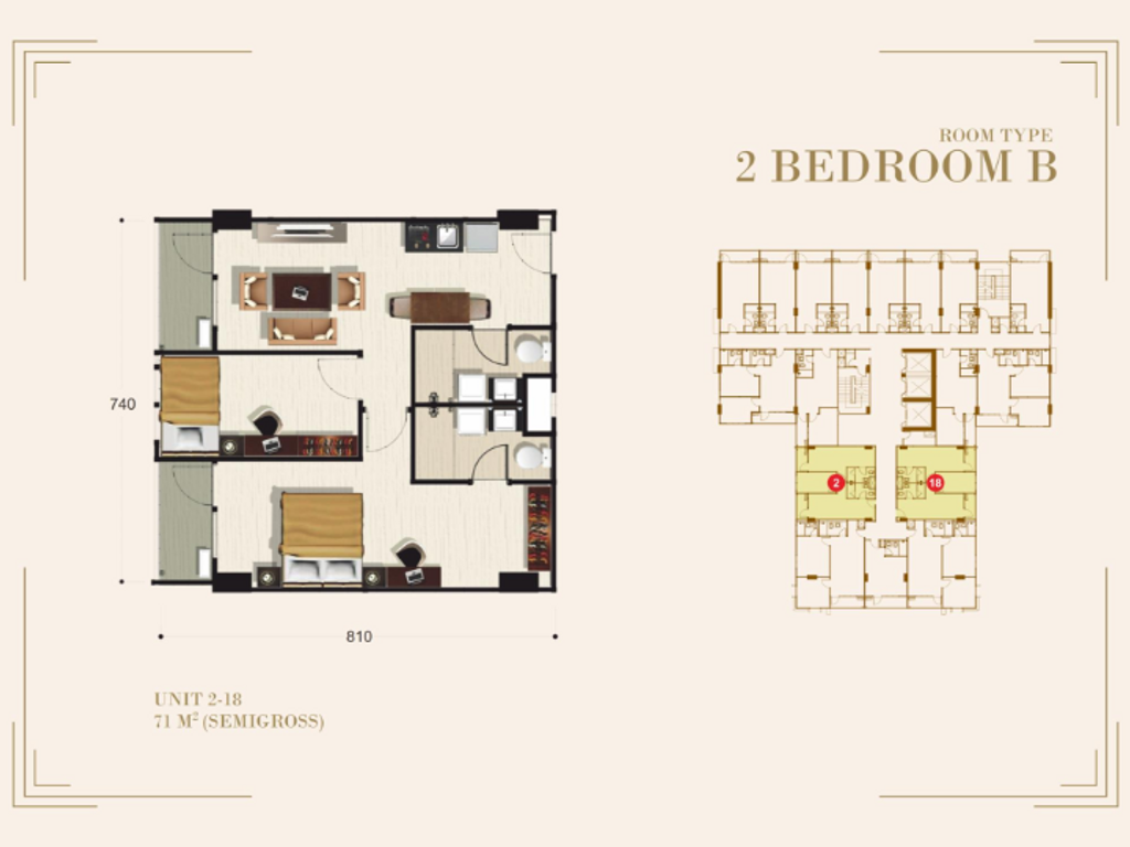 foto denah rumah tipe 2 Bedroom B perumahan TAMANSARI TERA RESIDENCE
