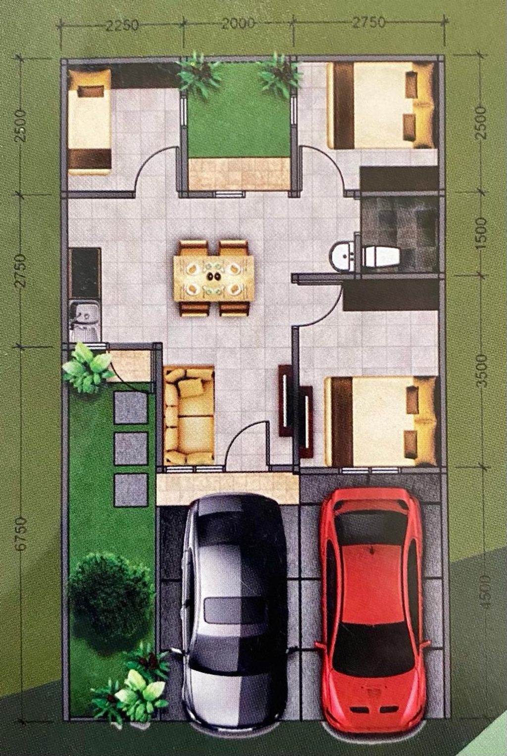 foto denah rumah tipe NEW SAFIR STD perumahan KIRANA PERMATA CILEGON