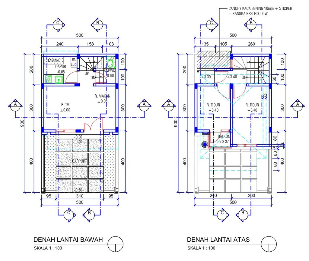 foto denah rumah tipe jamrud perumahan Prima kintamani residence