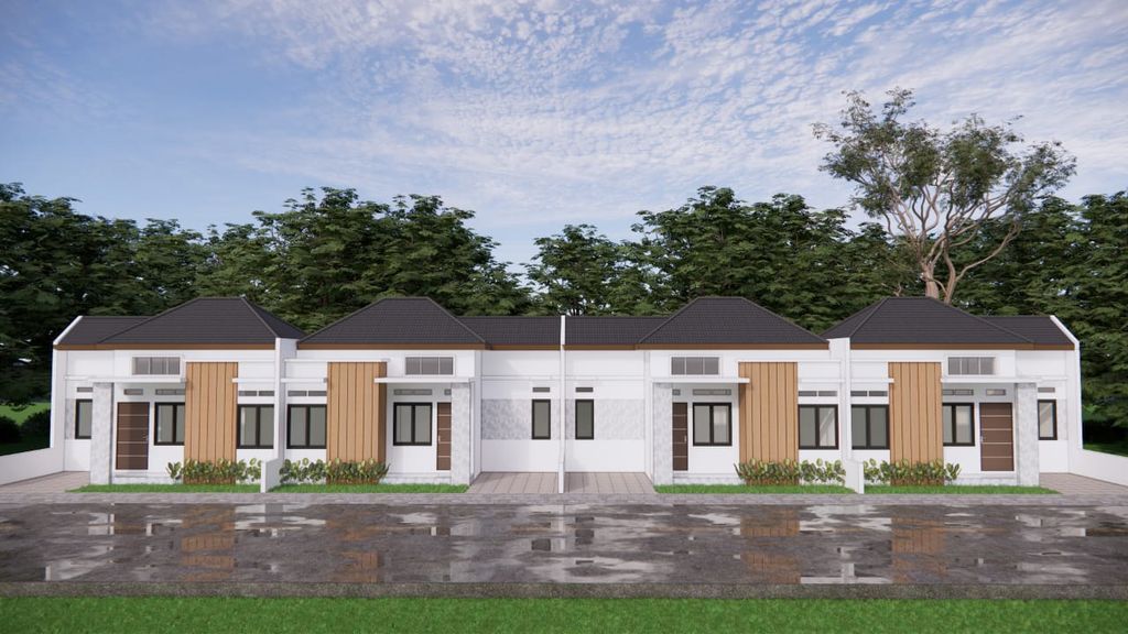 foto tampak rumah tipe 40/84 perumahan ASTINA RESIDENCE KALIJAMBE