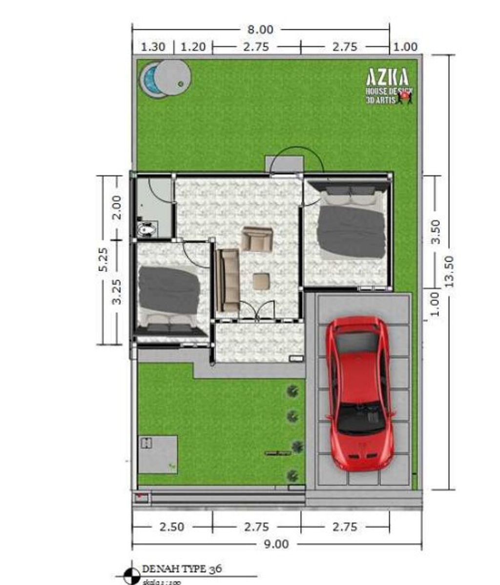 foto denah rumah tipe 36 perumahan ANUGRAH RESIDENCE