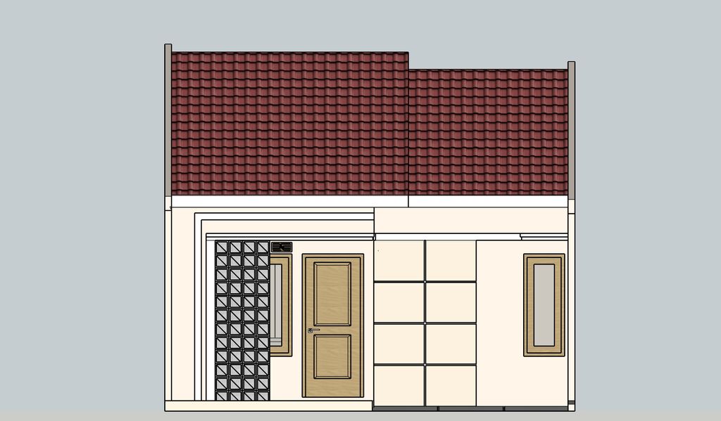 foto tampak rumah tipe 30/60 perumahan Taman Asri Residence