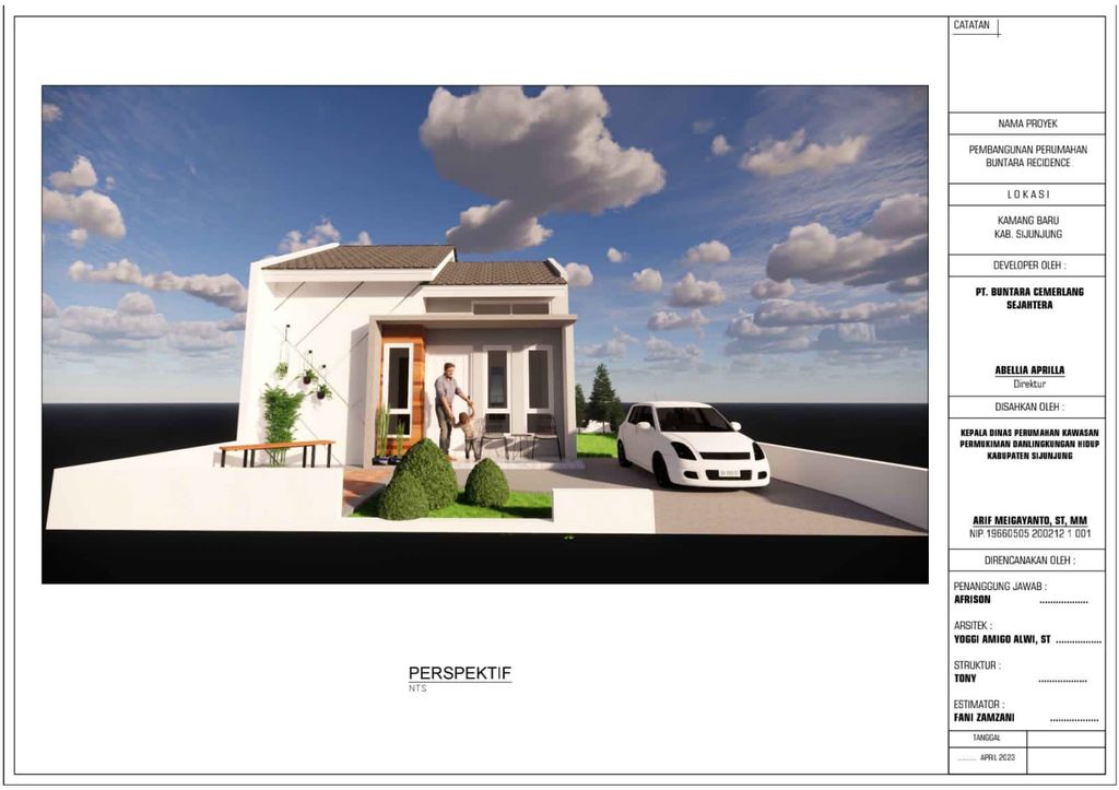 foto tampak rumah tipe 36/108 perumahan Perumahan Buntara Residence