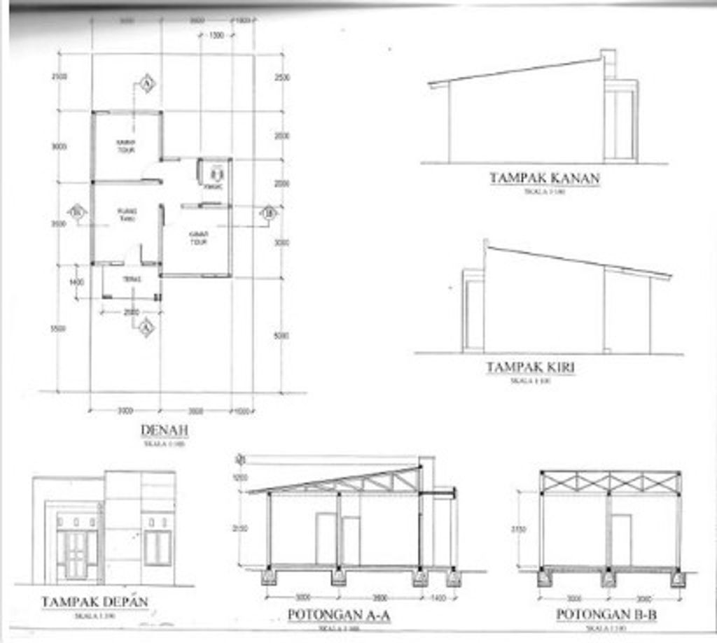 foto denah rumah tipe 36 NEW perumahan Green Kawangkoan Residence