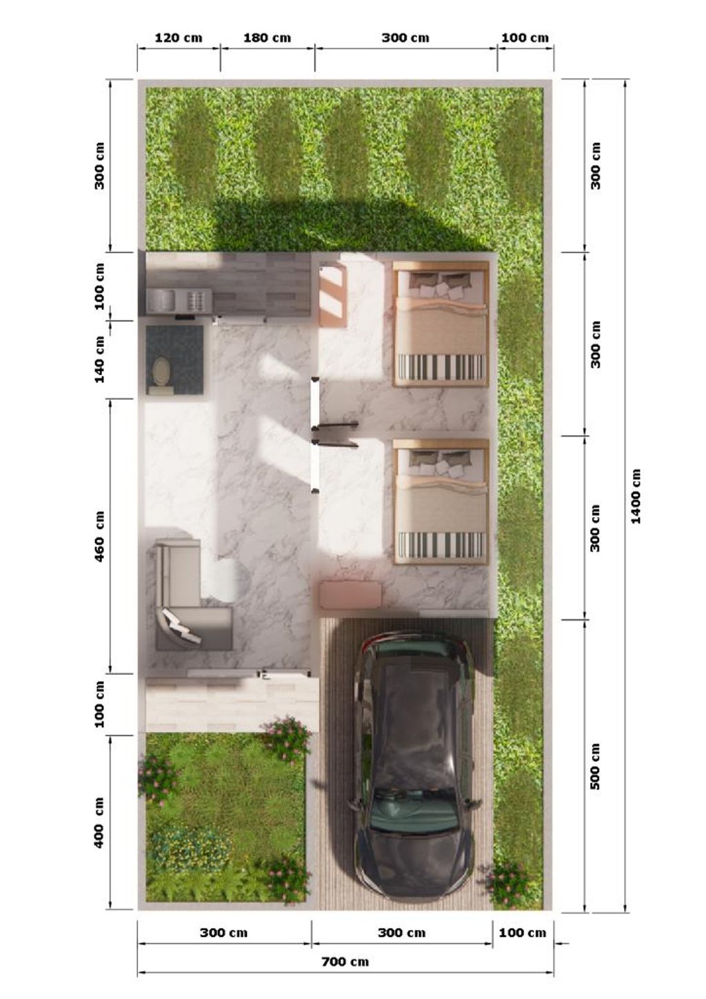 foto denah rumah tipe 36 perumahan Griya Sakeena