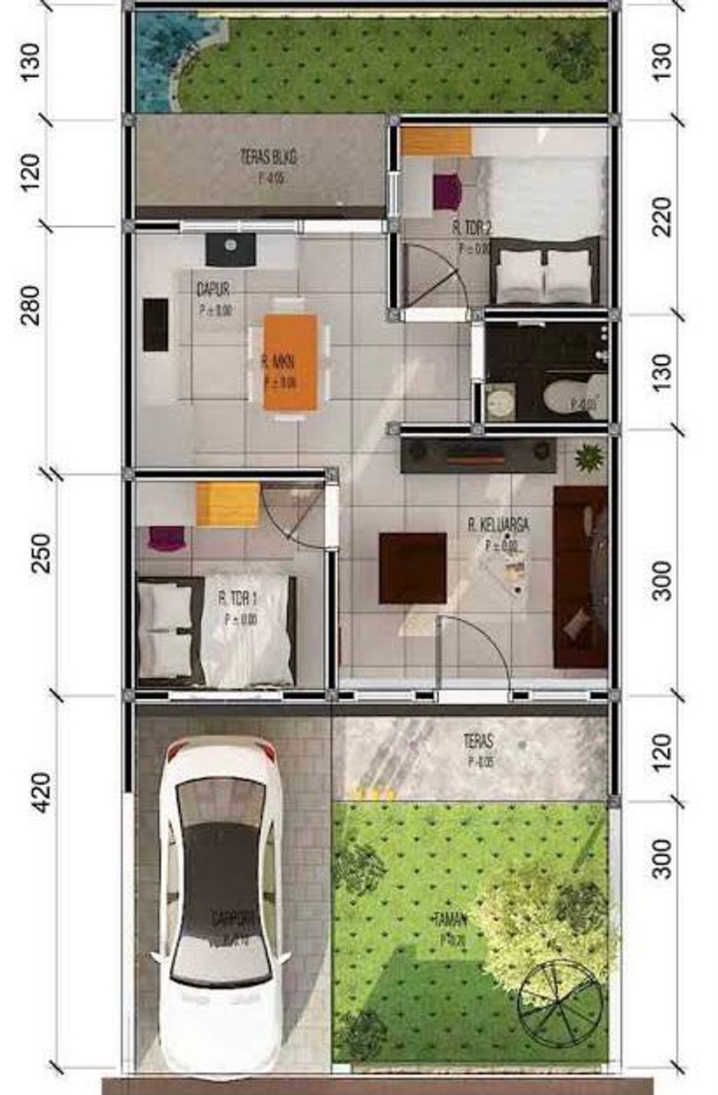 foto denah rumah tipe Mulya Asri Residendt 2 perumahan Mulya Asri Resident 2