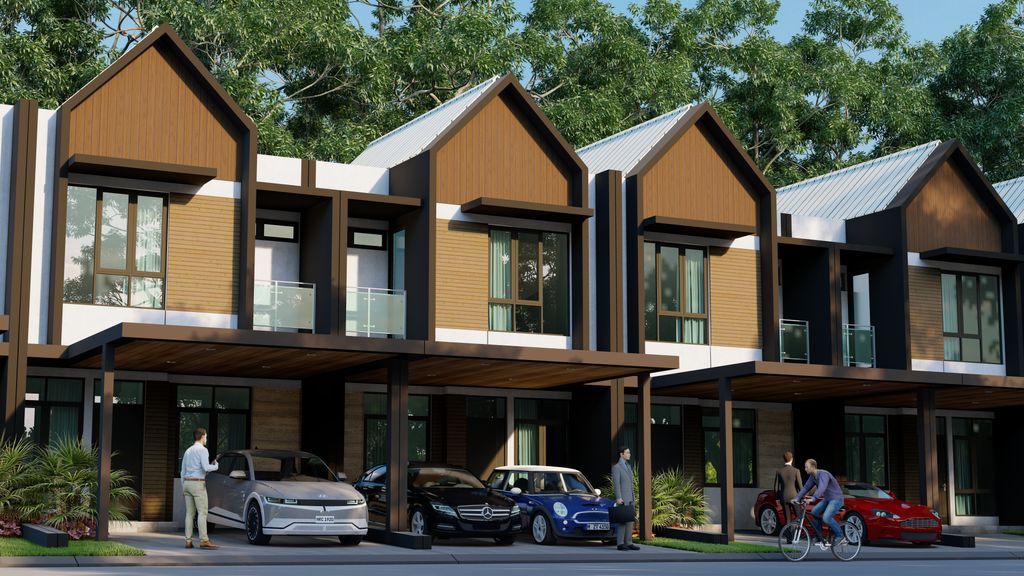 foto tampak rumah tipe HOOK 69 perumahan ROYAL SPRING 1 TAHAP 2