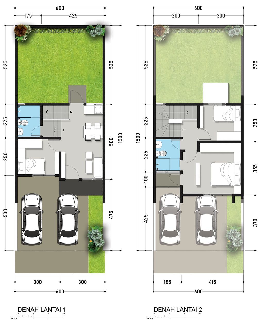 foto denah rumah tipe HOOK 69 perumahan ROYAL SPRING 1 TAHAP 2