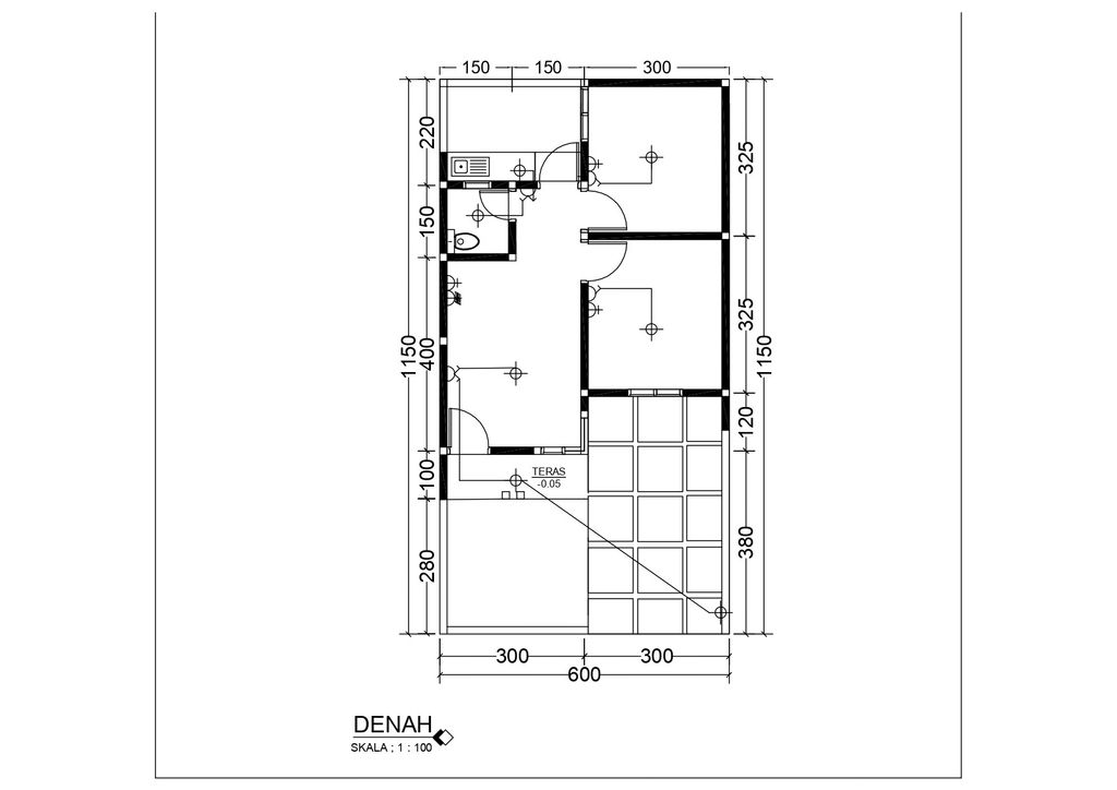 foto denah rumah tipe 42 perumahan De saxofone Town House V 1