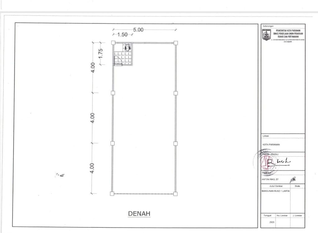 foto denah rumah tipe 54 perumahan VILLA NIRWANA BEACH