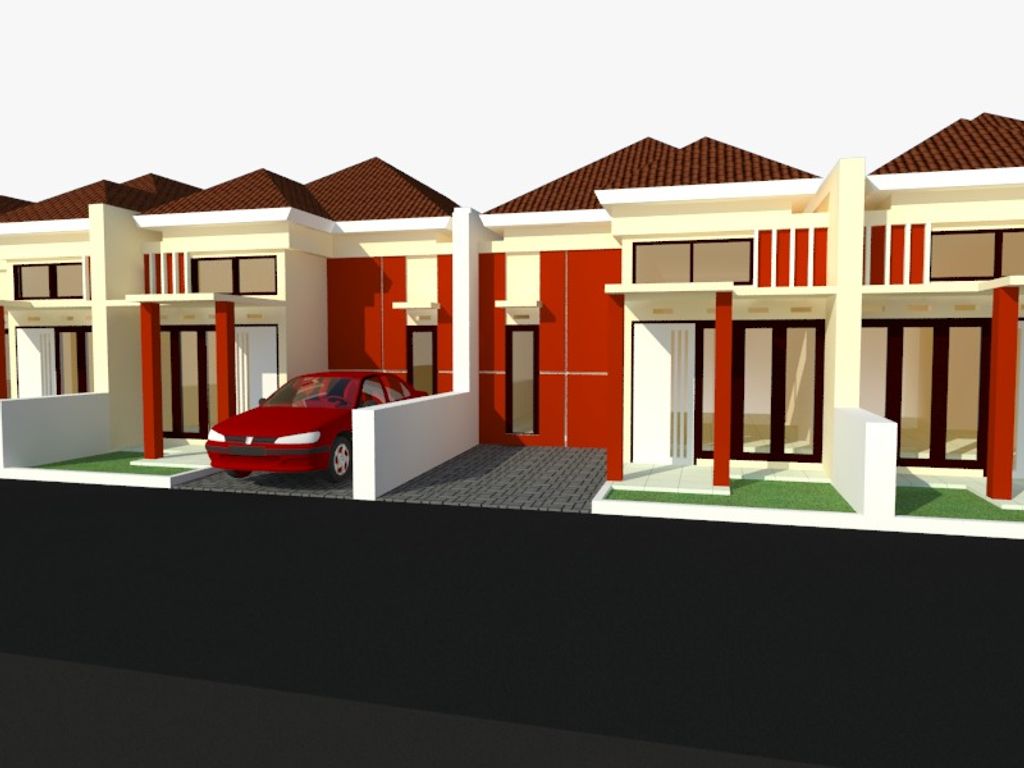foto tampak rumah tipe 52 perumahan De saxofone Town House V 1