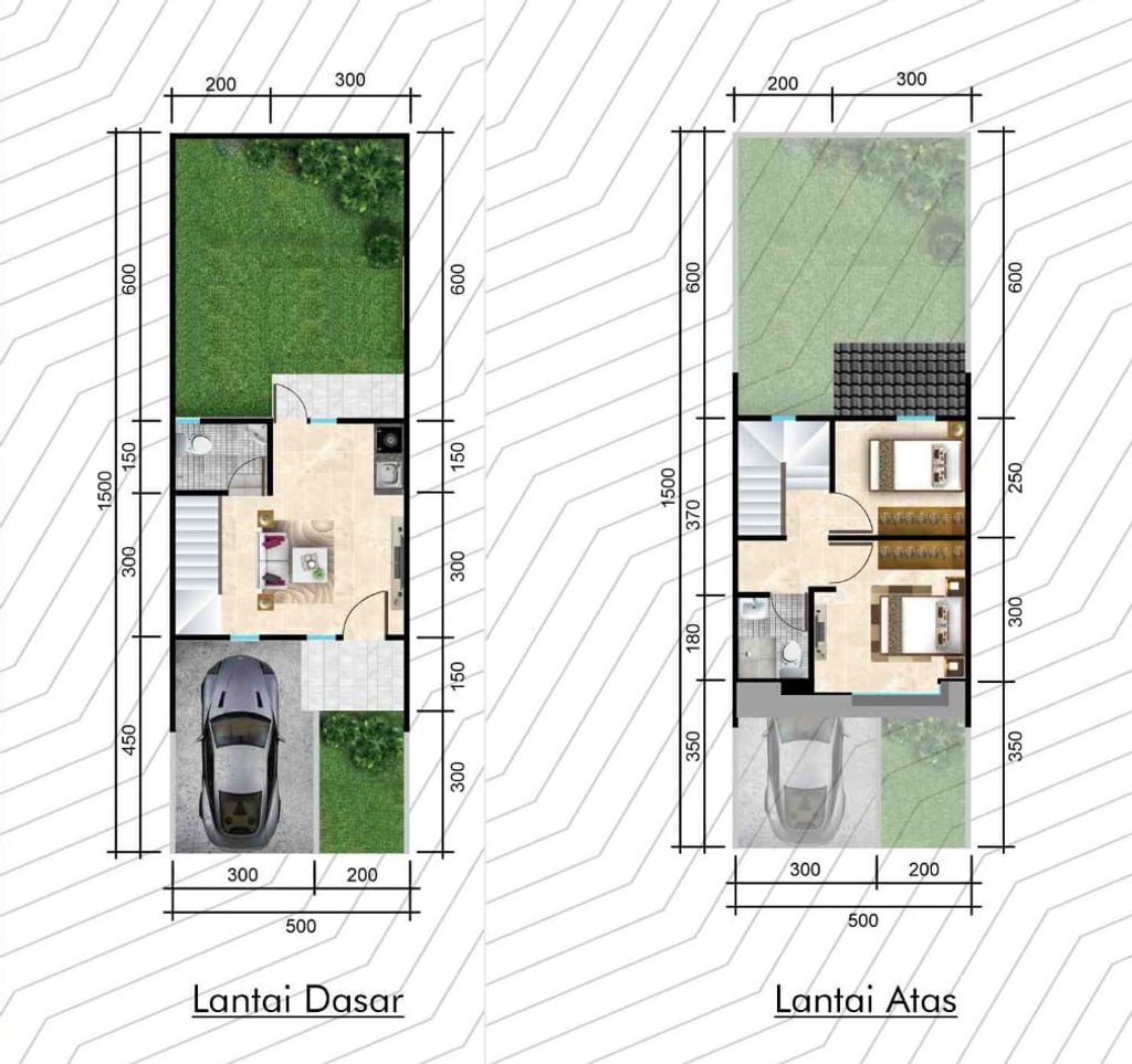 foto denah rumah tipe Ascona Maja std perumahan CitraLand Palembang - Cluster Lugano