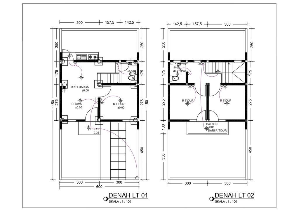 foto denah rumah tipe 60 perumahan De saxofone Town House V 1