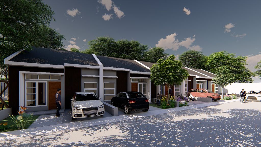 foto tampak rumah tipe 36 perumahan GRAND MUTIARA RESIDENCE TAHAP 3