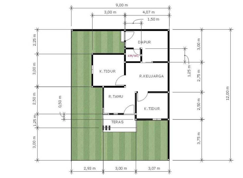foto denah rumah tipe 45/108 perumahan ALFAZZA RESIDENCE