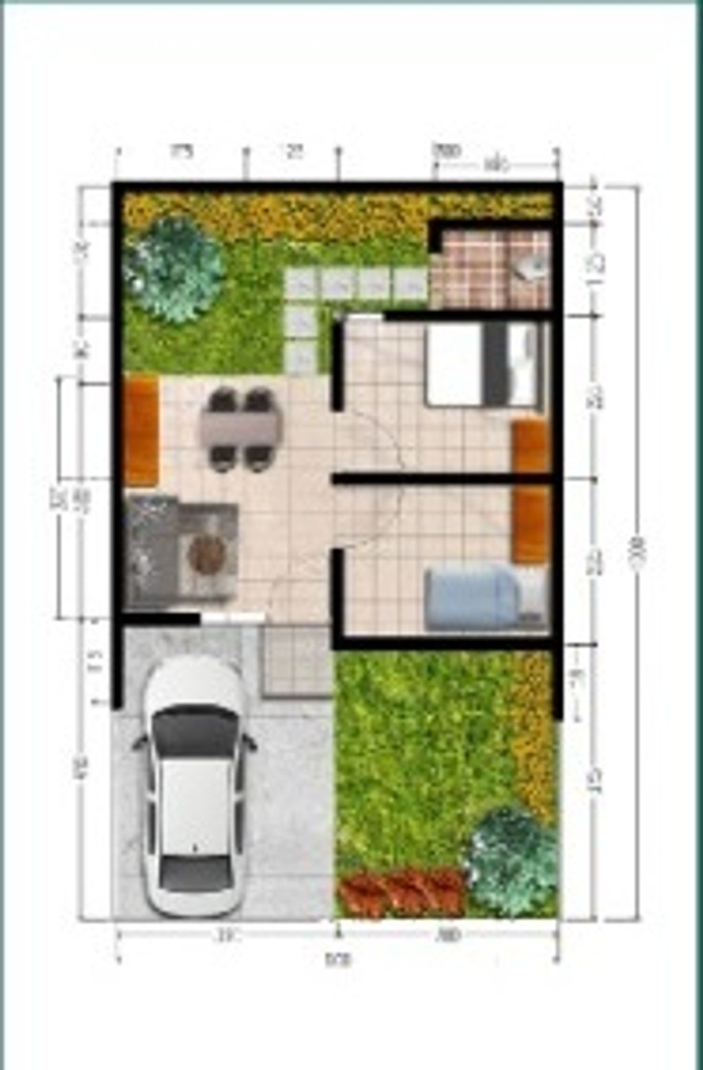 foto denah rumah tipe 28/60 perumahan Bukit Mas Residence