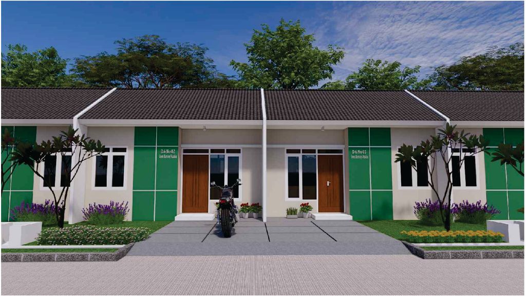 foto tampak rumah tipe harga 2024 perumahan GREEN HARMONY WARAKAS 2