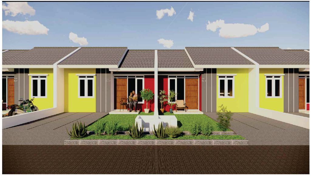 foto tampak rumah tipe harga 2024 perumahan GREEN HARMONY WARAKAS