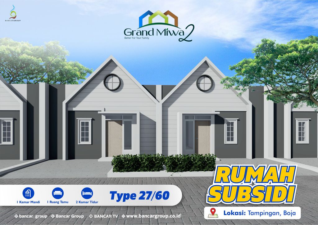 foto tampak rumah tipe Subsidi perumahan GRAND MIWA 2 TAMPINGAN