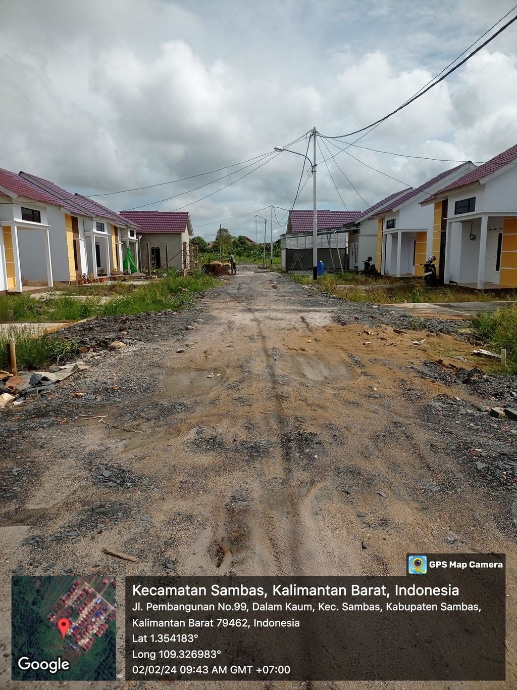 foto posisi tengah perumahan Lunggi Residence