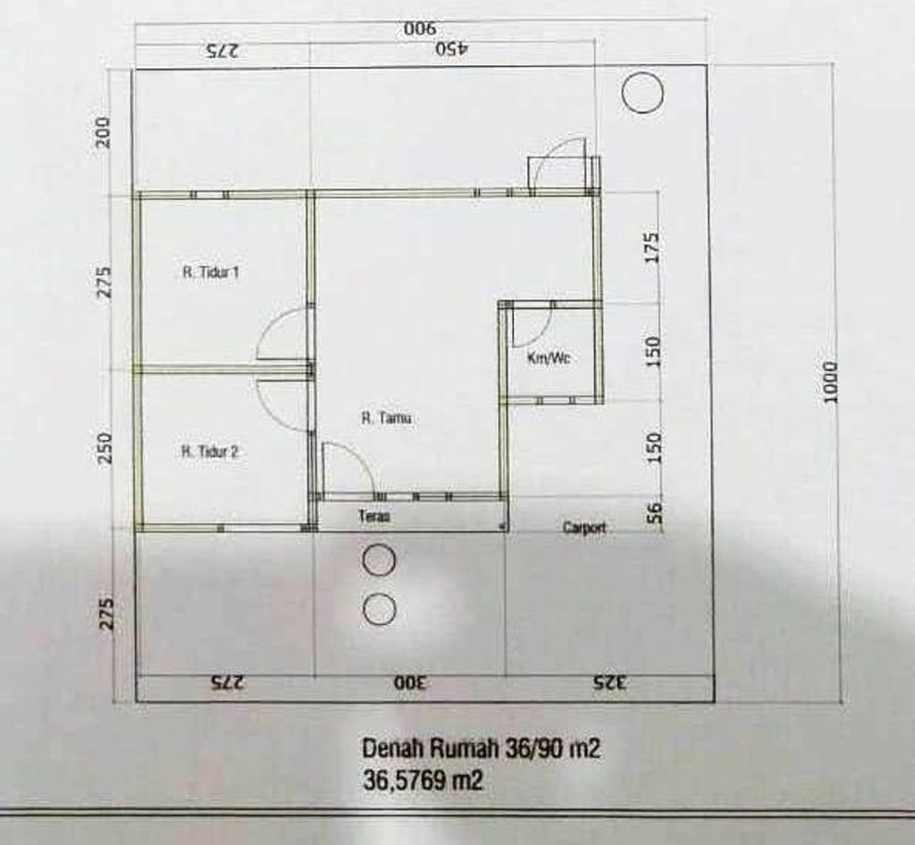 foto denah rumah tipe SUBSIDI2024 perumahan AFIFAH MERITAI INDAH RESIDENCE 4 (AMI RESIDENCE 4)