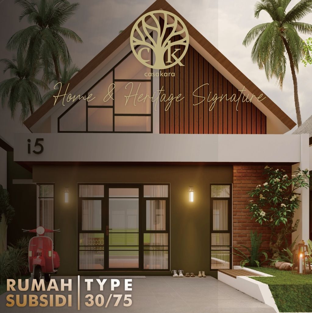 foto tampak rumah tipe 30/75 perumahan CASAKARA