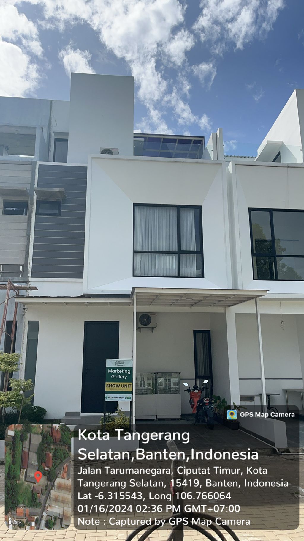 foto tampak rumah tipe NARA perumahan Graha Taruma