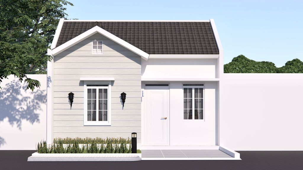 foto tampak rumah tipe 30/60 perumahan Grand Cikiara Residence