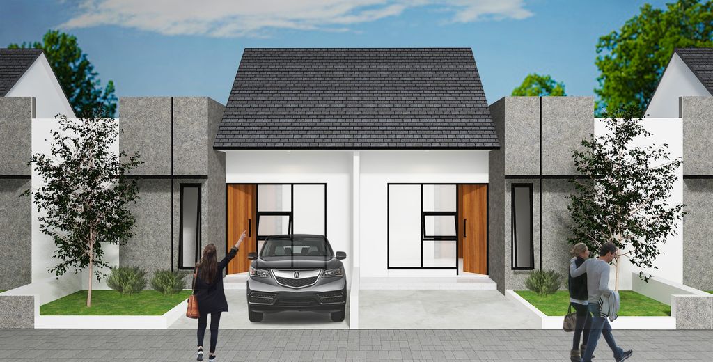 foto tampak rumah tipe FUCHSIA perumahan Casa Primera Plumbungan