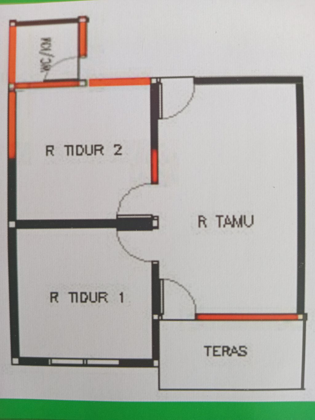 foto denah rumah tipe 36 perumahan LANGGENG CITRA PERSADA 3